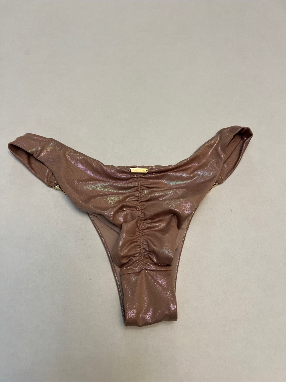 DOLCESSA TAUPE SHINE OPHIDIA METALLIC   BIKINI SET TOP MEDIUM BOTTOMS SMALL - Picture 11 of 15